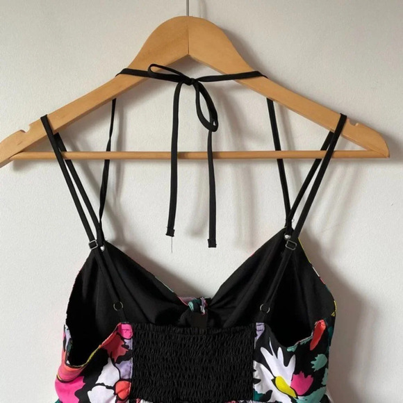 Roxy Colourful Floral V Neck Mini Dress Sz S - Picture 4 of 6